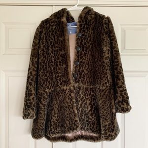 Free People Hooded Faux Fur Coat